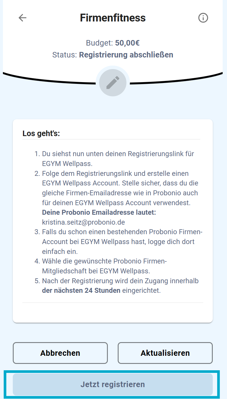 Screenshot Firmenfitness